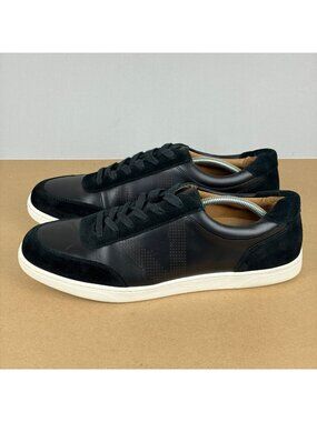 Vionic Brok Leather Casual Shoes Sneakers Mens 13 Black Lace Up Low Top